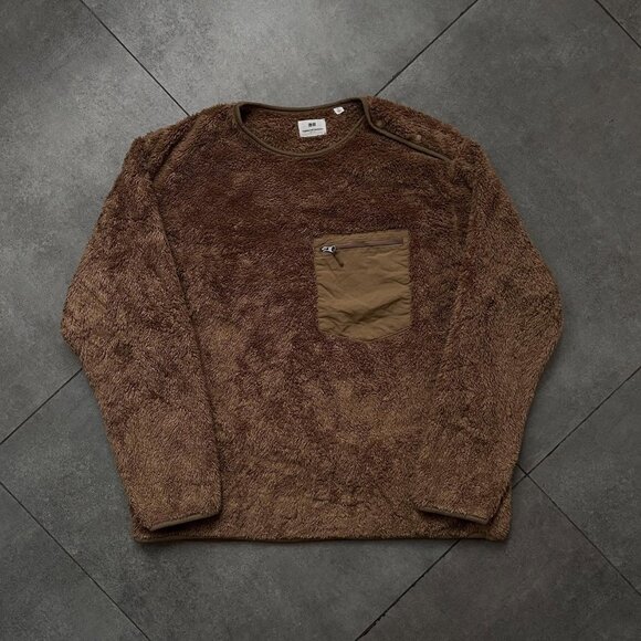 Sweaters - Women Brown Fleece Crewneck